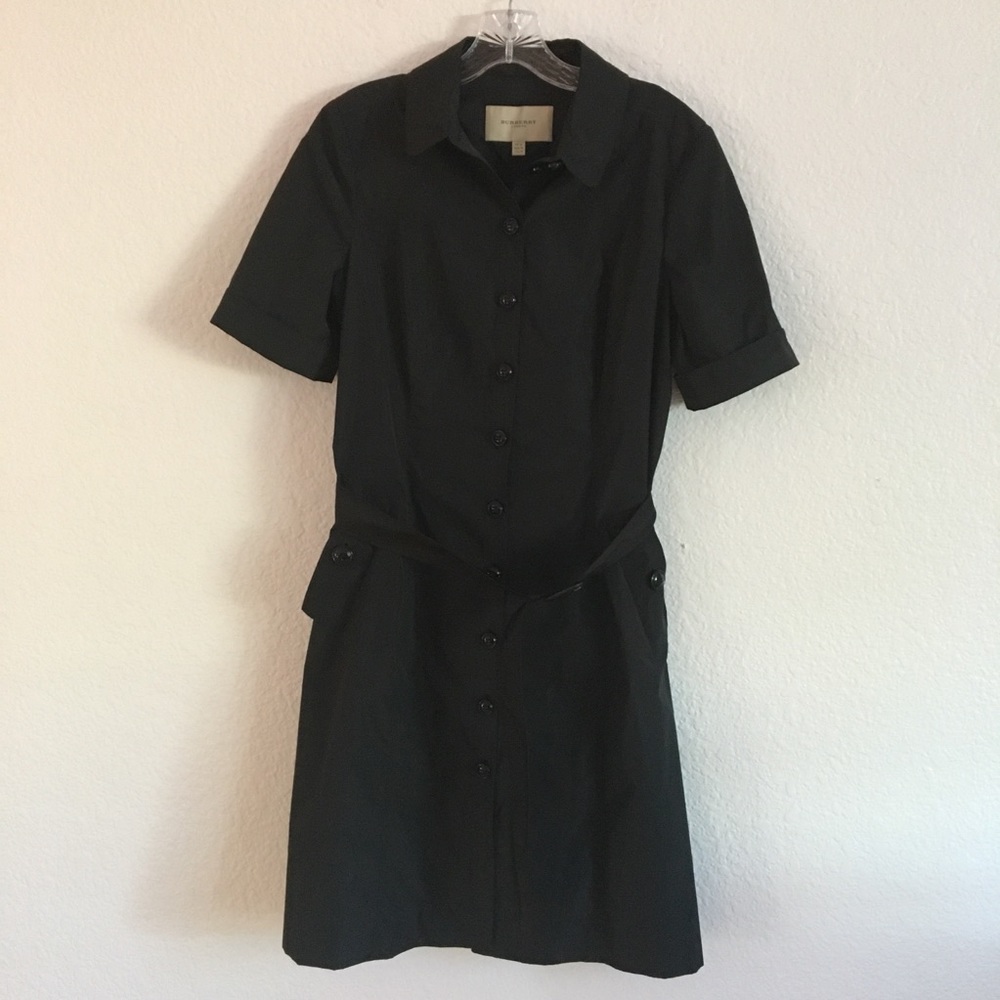 Burberry Black Short-Sleeve Trench Dress 10
